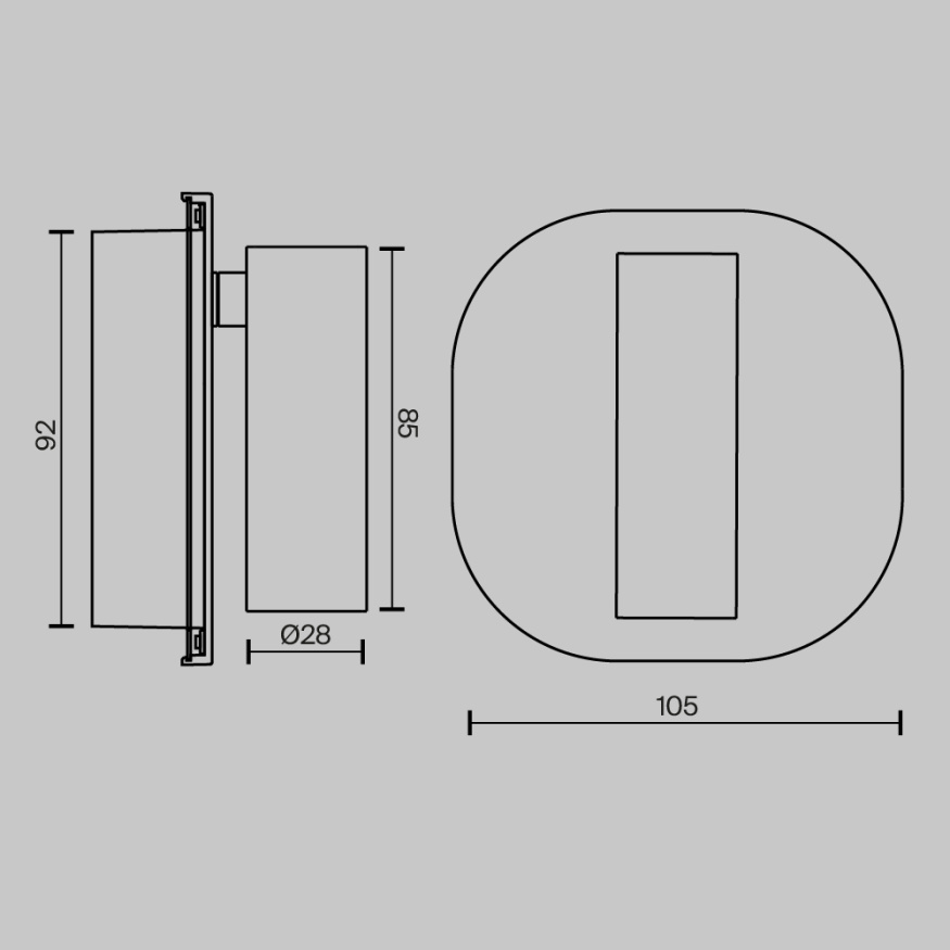 Настенный светильник (бра) Technical C175WL-9W-2.7-4K-B