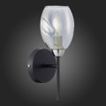 SLE155511-01 Светильник настенный Черный, Хром/Дымчатый E14 1*40W GLOA EVOLUCE