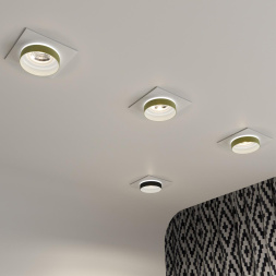 Светильник встраиваемый влагозащищенный NOVOTECH 370787 WATER модерн белый/золото 9Вт