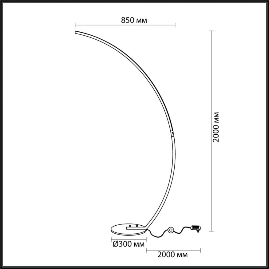 Напольный светильник ODEON LIGHT 4380/10FL ARCHIE хай-тек черный 1x10W