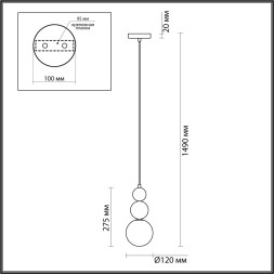 Подвесной светильник Anfisa 5615/1A Lumion G9 Модерн, Яркое и цветное