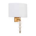 SLE105711-01 Светильник настенный Латунь, Прозрачный/Белый E14 1*40W RAMER EVOLUCE