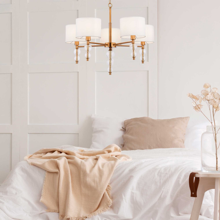 SLE105711-01 Светильник настенный Латунь, Прозрачный/Белый E14 1*40W RAMER EVOLUCE