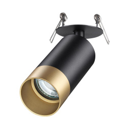 Светильник встраиваемый NOVOTECH 370875 SLIM хай-тек черный/золото 9Вт