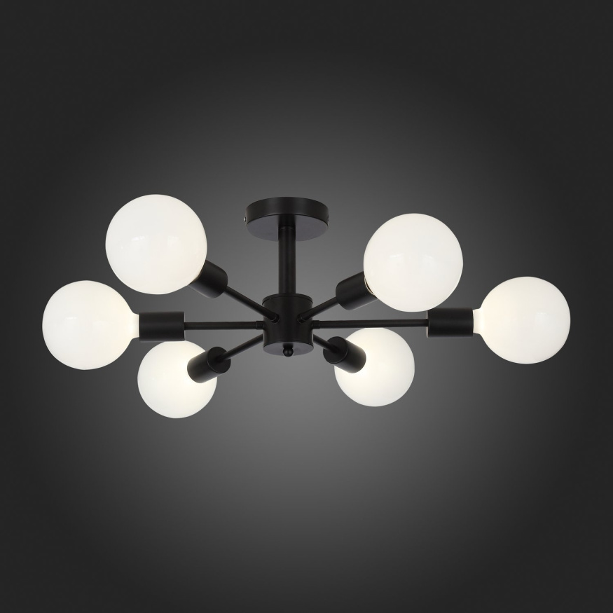 SL419.402.06 Светильник потолочный Черный E27 6*60W ANO EVOLUCE