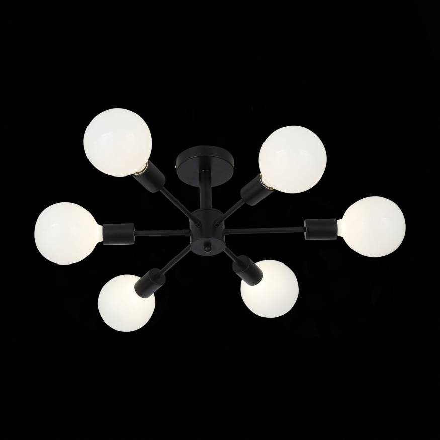 SL419.402.06 Светильник потолочный Черный E27 6*60W ANO EVOLUCE