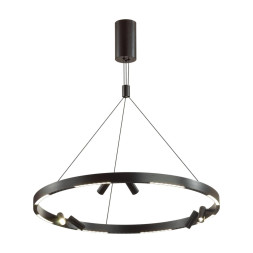 Подвесной светильник ODEON LIGHT 6683/103L BEVEREN LED 103W черный брашированный Современный