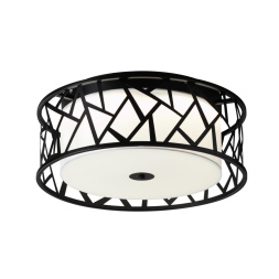 Потолочный светильник SONEX 7700/40L FABIANA ар деко белый/черный 40W