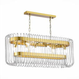 SL1228.203.08 Люстра подвесная ST-Luce Золотистый/Прозрачный E14 8*40W GROSSETO ST LUCE