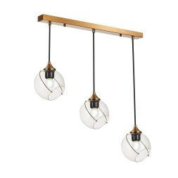 SLE103103-03 Светильник подвесной Золотистый/Прозрачный E27 3*60W SATTURO EVOLUCE