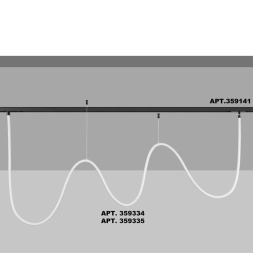 Трековый светильник &quot;ГИБКИЙ НЕОН&quot; для низковольтного шинопровода FLUM NOVOTECH 359334 RAMO черный 25W