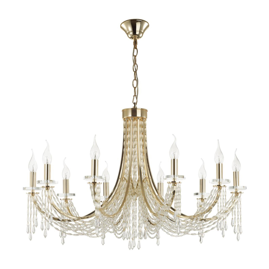 Люстра ODEON LIGHT 5063/10 CAPEL неоклассика золото/прозрачный 10x40W