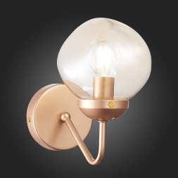 SLE155701-01 Светильник настенный Золотистый/Янтарный E14 1*40W MORE EVOLUCE