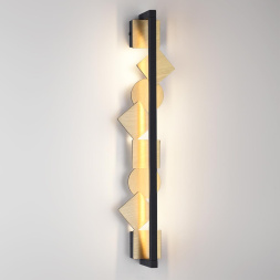 Настенный ODEON LIGHT EXCLUSIVE 6691/12WL GEOS неоклассика, минимализм, модерн черный/браширован. бронза 12Вт
