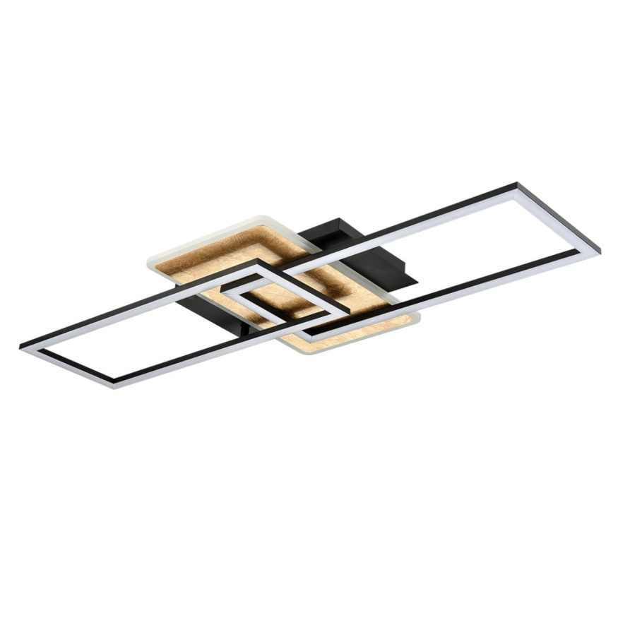 Светильник потолочный LUMION 8021/90CL GOLDY минимализм черный, золотой 90W