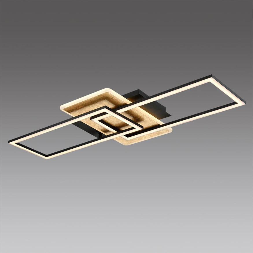 Светильник потолочный LUMION 8021/90CL GOLDY минимализм черный, золотой 90W