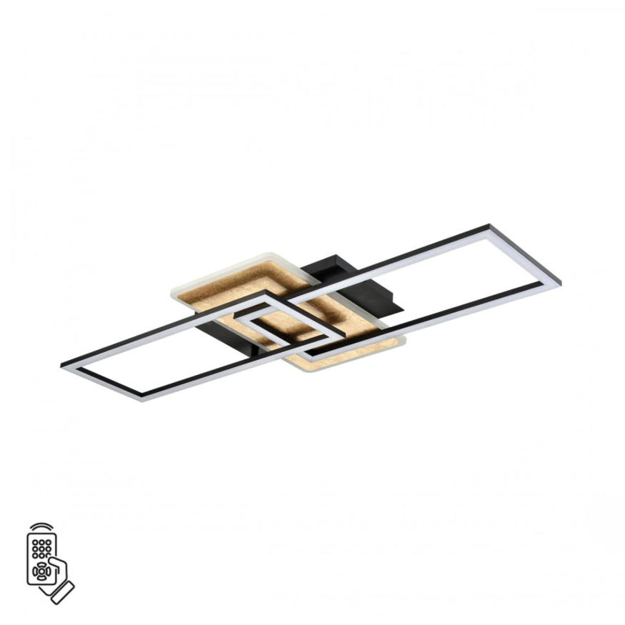 Светильник потолочный LUMION 8021/90CL GOLDY минимализм черный, золотой 90W