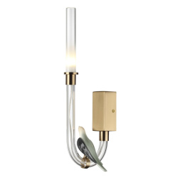 Бра ODEON LIGHT EXCLUSIVE 5431/2WL LARK неоклассика золотой (под латунь)/бежевый/зеленый/белый градиент 2Вт