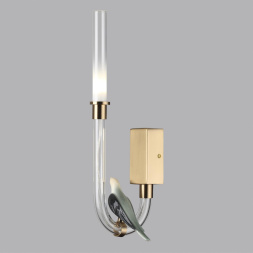 Бра ODEON LIGHT EXCLUSIVE 5431/2WL LARK неоклассика золотой (под латунь)/бежевый/зеленый/белый градиент 2Вт