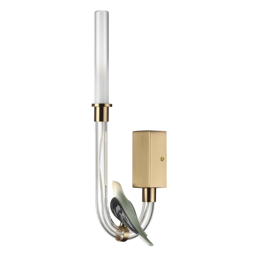 Бра ODEON LIGHT EXCLUSIVE 5431/2WL LARK неоклассика золотой (под латунь)/бежевый/зеленый/белый градиент 2Вт