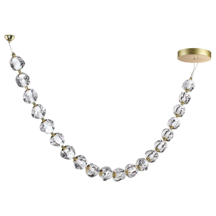 Подвес-бусы ODEON LIGHT 5085/80L JEMSTONE модерн золото/прозрачный 80W