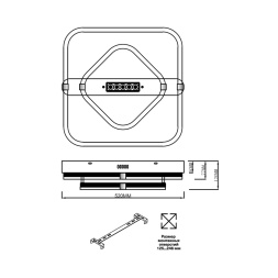 Потолочный светильник SONEX 7665/64LS TRECKY минимализм, техно, хай-тек, современные белый 64W + 7(трэк)