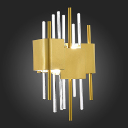 SL1633.201.02 Бра ST-Luce Матовое золото/Матовое золото,Прозрачный E14 2*40W OLVERA ST LUCE