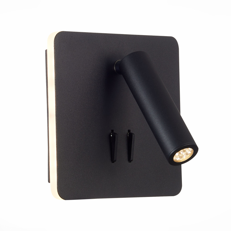 SL1586.431.01 Светильник настенный Черный LED 1*9W 3000K 624Lm Ra&gt;80  IP20 L-xW140xH140 170-240V Настенные светильники ST LUCE