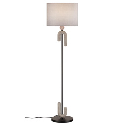 Торшер ODEON LIGHT EXCLUSIVE 5410/1FA Bagel минимализм черный матовый/серый/теплый беж 60W