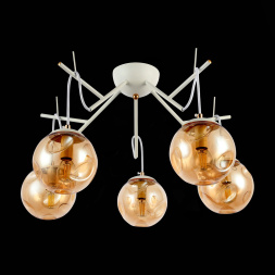 SLE110202-05 Светильник потолочный Белый/Янтарный E14 5*40W CALLETTA EVOLUCE