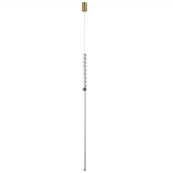 Подвесной светильник ODEON LIGHT 6639/12L MONELLA LED 12W металл/античная бронза/белые бусы из акрила Современный