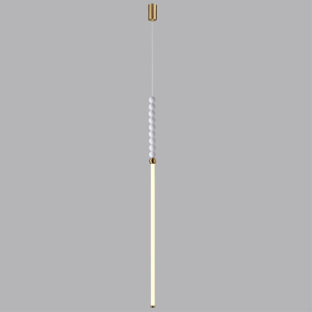 Подвесной светильник ODEON LIGHT 6639/12L MONELLA LED 12W металл/античная бронза/белые бусы из акрила Современный