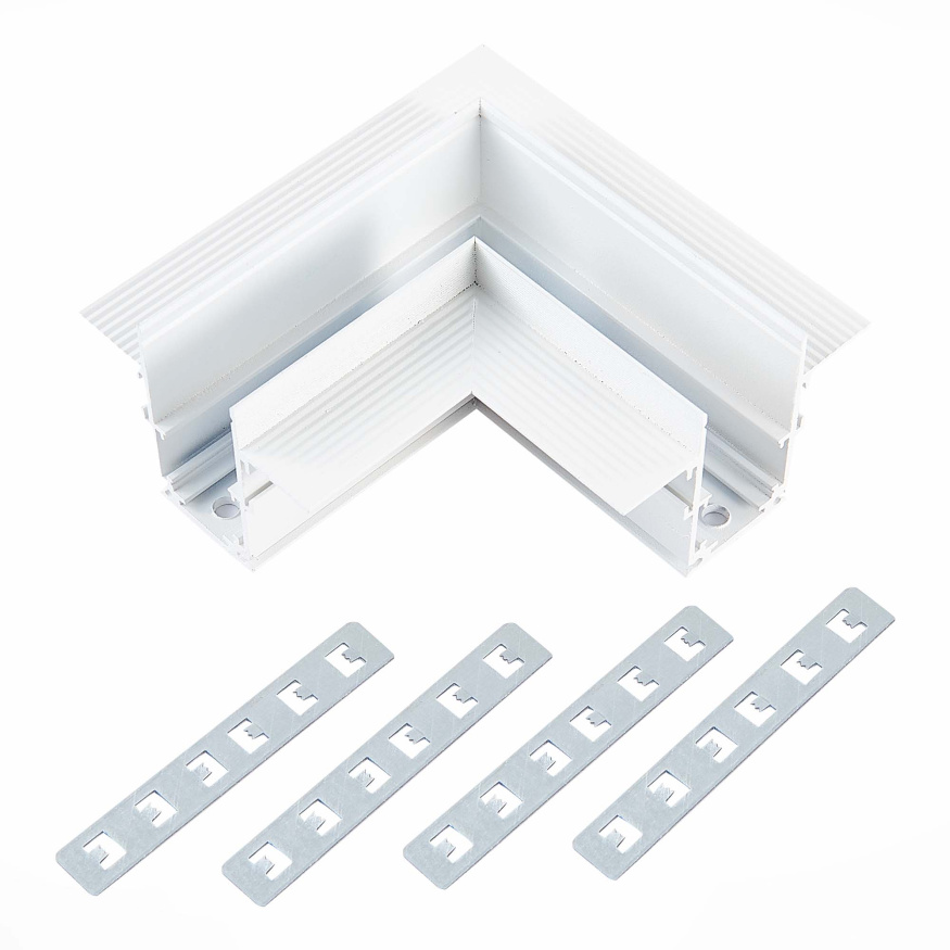 ST007.529.00 Угол-соединитель для встраиваемого магнитного шинопровода под ГКЛ 9мм  ST-Luce Белый SKYLINE 48 ST LUCE