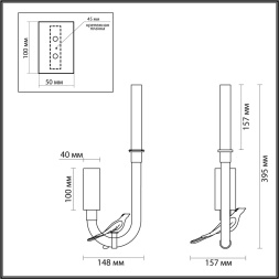 Бра ODEON LIGHT EXCLUSIVE 5431/2WLA LARK неоклассика золотой (под латунь)/белый градиент  2Вт