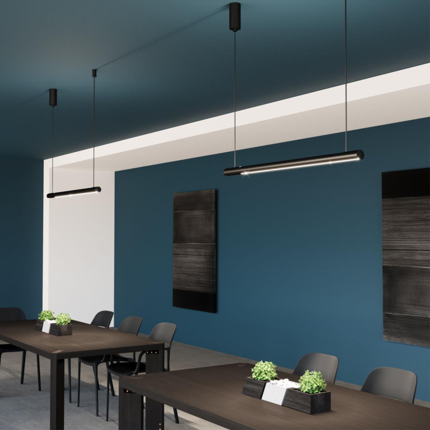 Светильник подвесной светодиодный диммируемый со сменой цветовой температуры (сенсор) NOVOTECH 359307 FERMO черный 14W