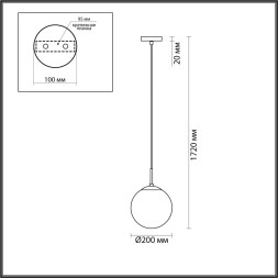 Подвесной светильник LUMION 6509/1B SUMMER E27 1*60W золотой минимализм