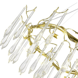 SL1660.203.10 Светильник подвесной ST-Luce Шампань/Шампань, Прозрачный G9 10*5W 4000K TEARDROPS ST LUCE