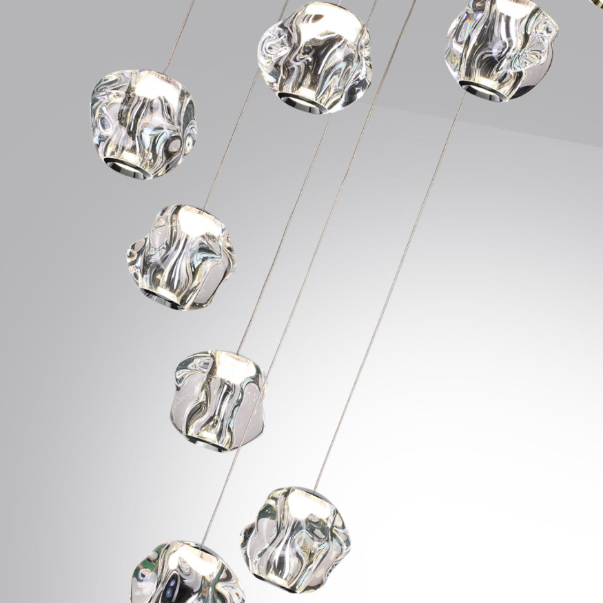 Люстра каскадная ODEON LIGHT 5084/60L JEMSTONE модерн хром/прозрачный 60W