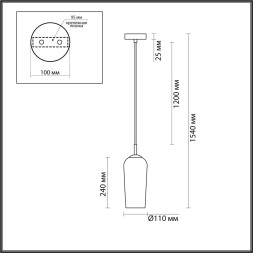 Подвесной светильник LUMION 6551/1B ELLIE E14 1*40W матовое золото неоклассический