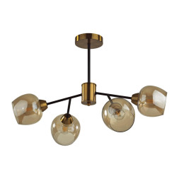 Люстра потолочная LUMION 5649/4C ODELL E27 4*60W черный, бронза