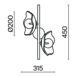 Настенный светильник (бра) Maytoni MOD207WL-02BS