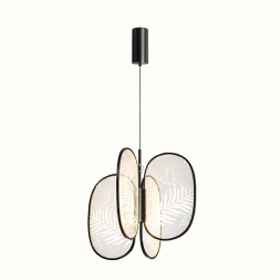 Подвесной светильник ODEON LIGHT EXCLUSIVE 6665/53L PIUMA модерн черный 54W