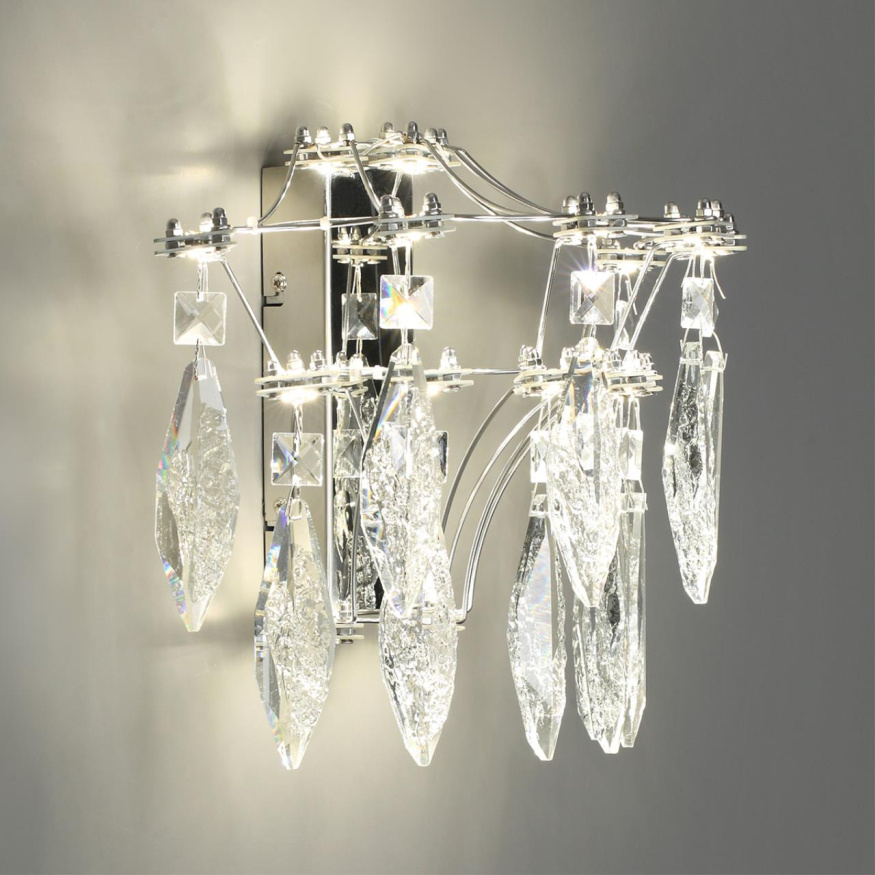 Настенный ODEON LIGHT EXCLUSIVE 6699/25WL FLAMENCO модерн, дизайнерские, декоративные хром/прозрачный 25W