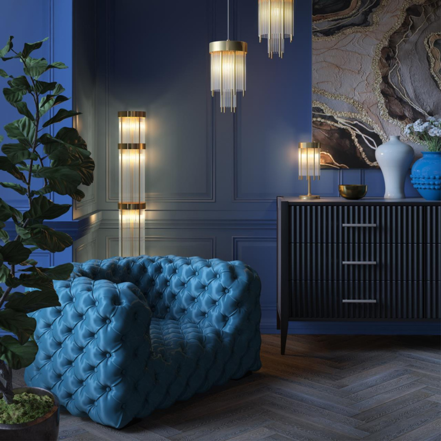 Подвес ODEON LIGHT 4788/1 YORK в классическом стиле золото/металл/стекло 1x40W