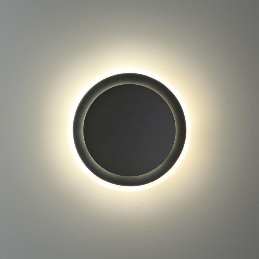 Светильник ландшафтный светодиодный настенный поворотный NOVOTECH 359164 SMENA лофт, минимализм черный 16Вт