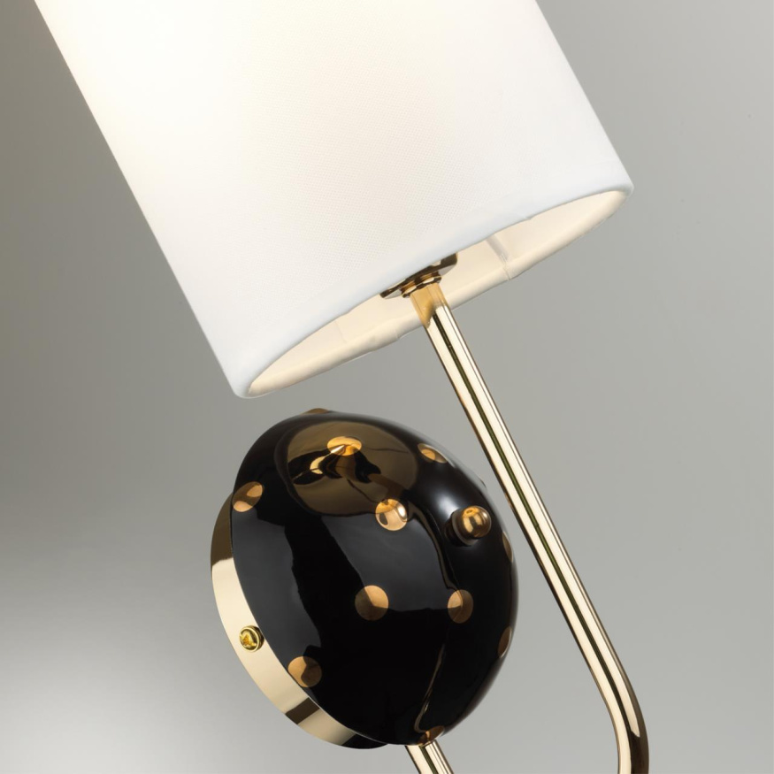 Бра ODEON LIGHT EXCLUSIVE 5424/1W POLLEN модерн золотой/черный/белый 40W