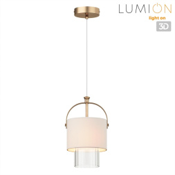 Подвес LUMION 6593/1 JANE модерн латунь, белый 1x40W