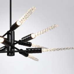 Люстра ODEON LIGHT EXCLUSIVE 5459/28L KOLOS черный глянцевый/прозрачный 10x2,8W