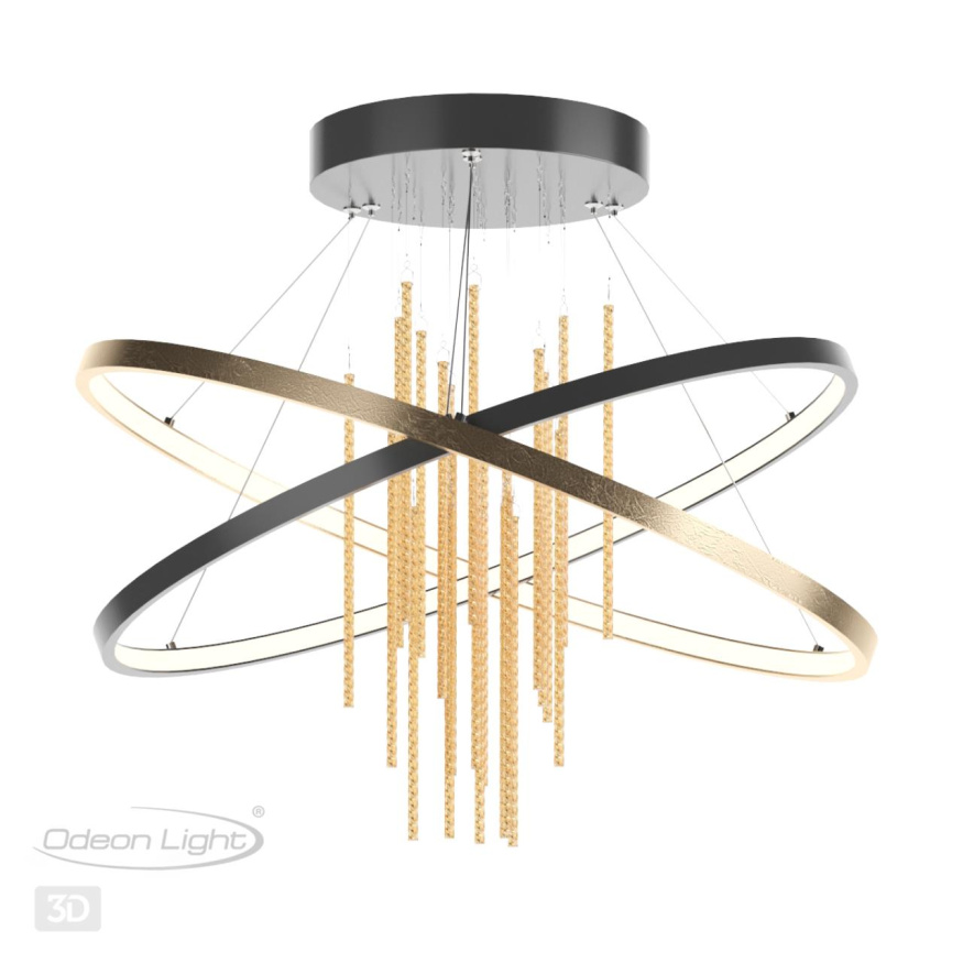 Потолочный светильник ODEON LIGHT 3901/70CL MONICA модерн золотистый/янтарный 1x70W