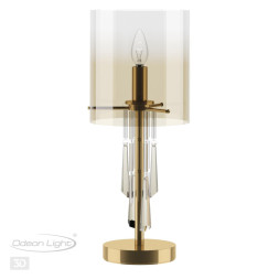 Настольная лампа ODEON LIGHT EXCLUSIVE 4886/1T Nicole E14 40W бронзовый/янтарный/прозрачный классический